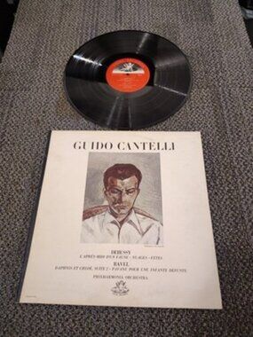 GUIDO CANTELLI Debussy Prelude Nuages Ravel Daphnis Philharmonia Angel mono LP